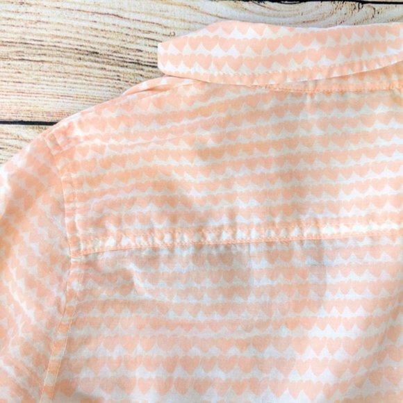 3/$20 Halogen Heart Print Tissue Paper Button Down - Picture 5 of 7